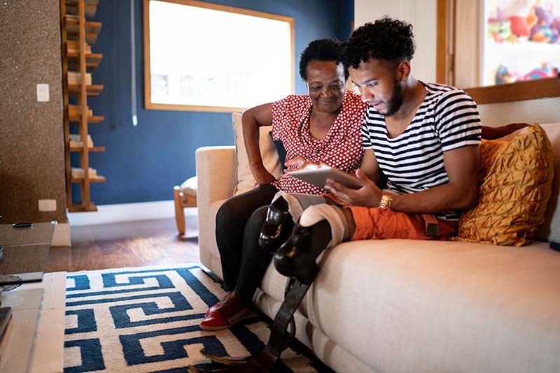 mother and disabled son getting paid cdpap care